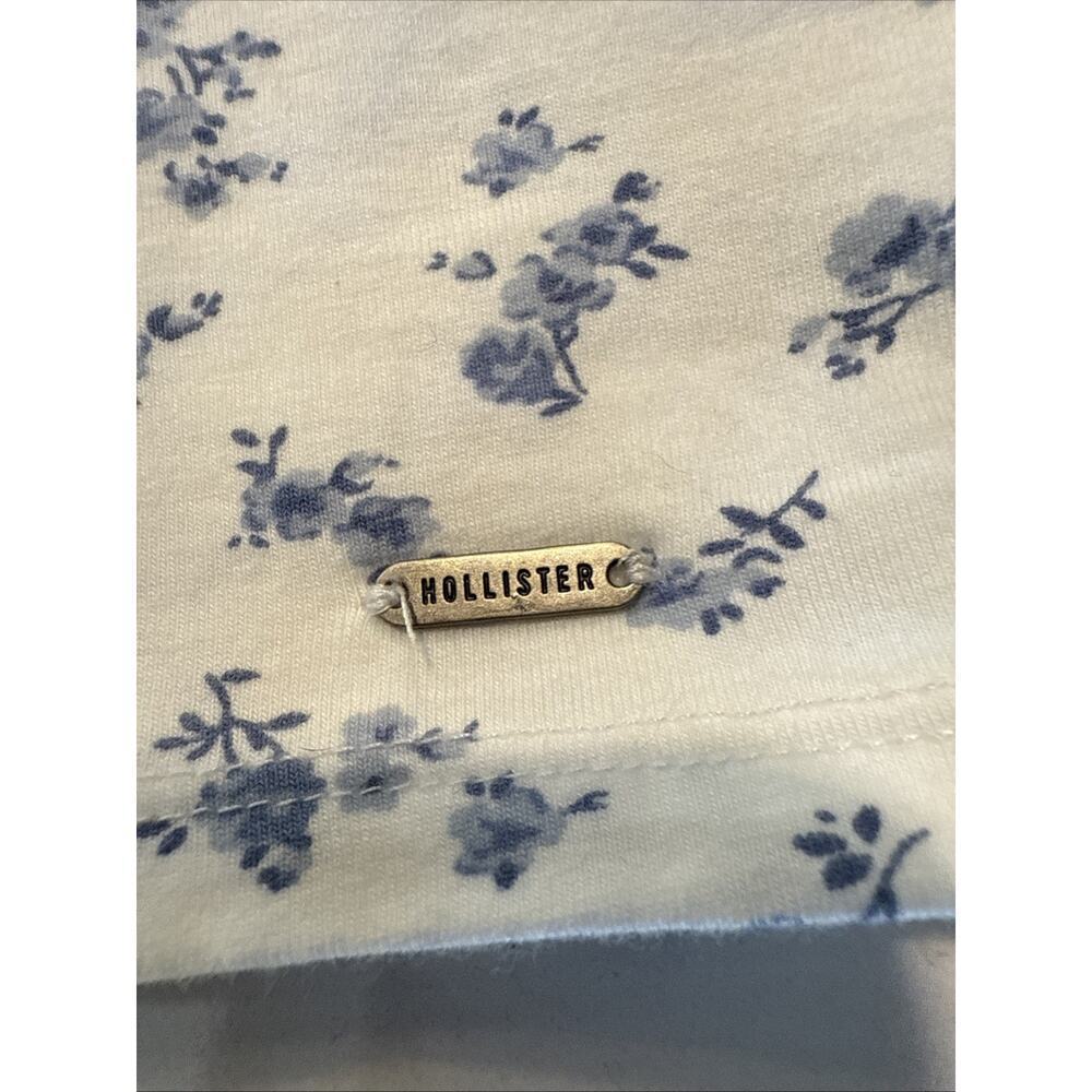 Hollister Co. Women's White and Blue Crop-top S - Picture 2 of 6